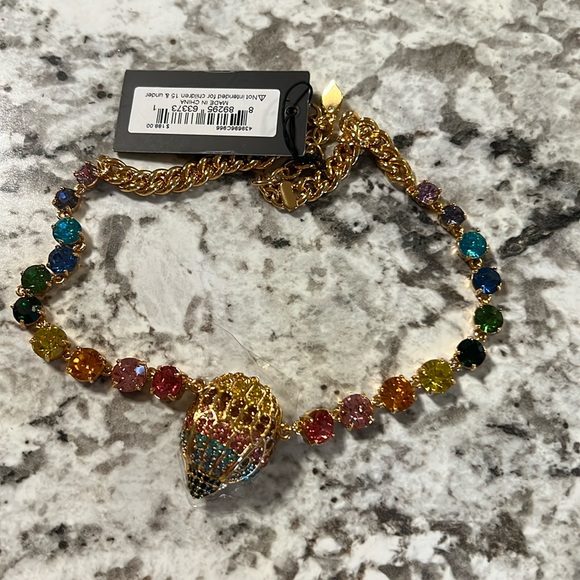 Kurt Geiger Multicolored Jeweled Necklace - Picture 3 of 6